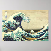 神奈川沖浪裏  葛飾北斎 ポスター (正面)