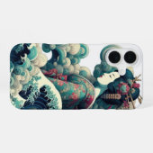 神奈川波雲の東洋抽象芸者 iPhone 16ケース (裏面横)