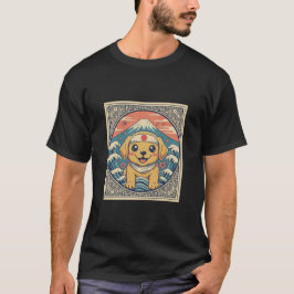神奈川県の波アートの日本犬 エッセンシャル Tシャツ