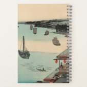 神奈川県：ヴィンテージ日本の木版画 ノートブック (裏面)