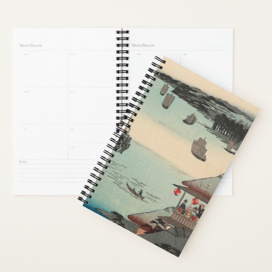 神奈川県：ヴィンテージ日本の木版画 プランナー手帳 (ディスプレー)