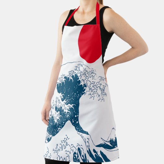 神奈川素晴らしのねじれのモダン波 エプロン (インサイチュ)