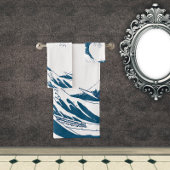 神奈川素晴らしのねじれのモダン波 バスタオルセット