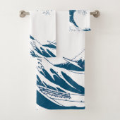 神奈川素晴らしのねじれのモダン波 バスタオルセット (インサイチュ)