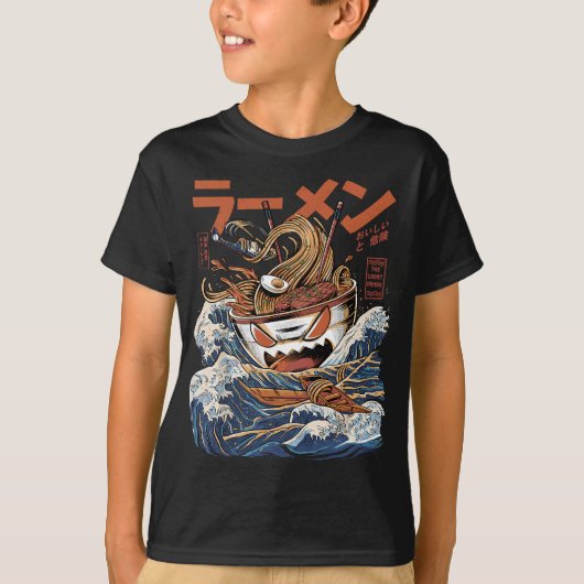 神奈川素晴らしのラーメン食日本の会かわいい Tシャツ (正面)