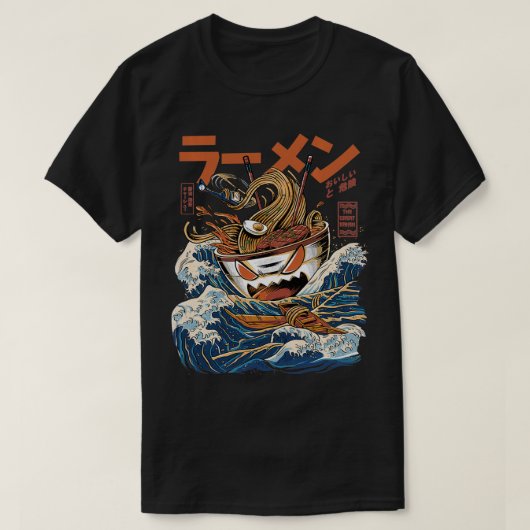 神奈川素晴らしのラーメン食日本の会かわいい Tシャツ (デザイン正面)