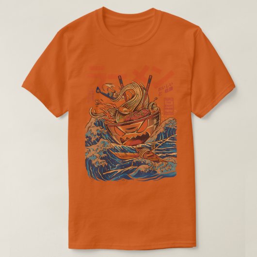 神奈川素晴らしのラーメン Tシャツ (デザイン正面)