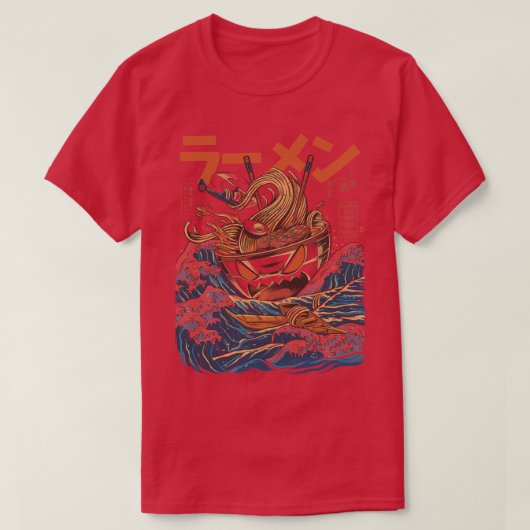 神奈川素晴らしのラーメン Tシャツ (デザイン正面)