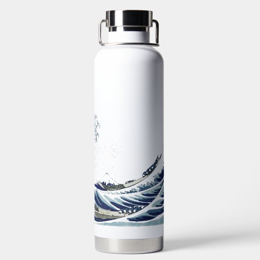 神奈川素晴らしの北斎の波 ウォーターボトル (背面)