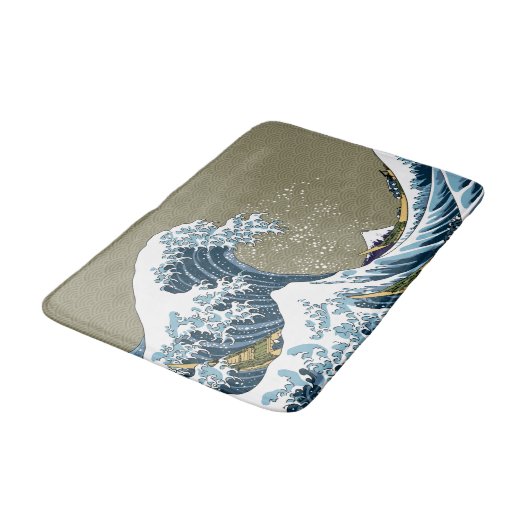 神奈川素晴らしの波 – クラシック芸日本の術 バスマット (アングル)