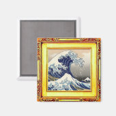神奈川素晴らしの波 – 北斎ファインアート マグネット (正面/裏面)