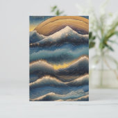 神奈川素晴らしヴィンテージの波絵を描波 サンキューカード (スタンド正面)