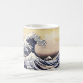 神奈川素晴らしヴィンテージアートの日本の波 コーヒーマグカップ (中央)