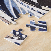 神奈川素晴らしヴィンテージアートの日本の波 ジグソーパズル (側面)