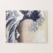 神奈川素晴らしヴィンテージアートの日本の波 ジグソーパズル (横)