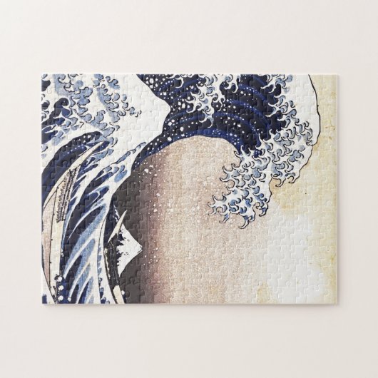 神奈川素晴らしヴィンテージアートの日本の波 ジグソーパズル (横)