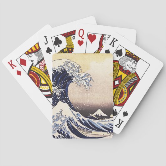 神奈川素晴らしヴィンテージアートの日本の波 トランプ (裏面)