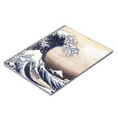 神奈川素晴らしヴィンテージアートの日本の波 ノートブック (左側)