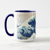 神奈川素晴らしヴィンテージオフ日本の波 マグカップ (左)