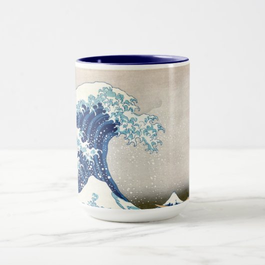 神奈川素晴らしヴィンテージオフ日本の波 マグカップ (中央)