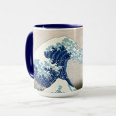 神奈川素晴らしヴィンテージオフ日本の波 マグカップ (正面左)