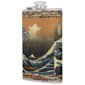 神奈川素晴らしヴィンテージ作家の波日本の フラスク (左)