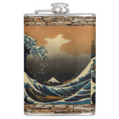 神奈川素晴らしヴィンテージ作家の波日本の フラスク (正面)