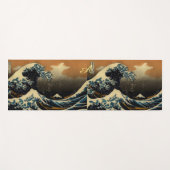 神奈川素晴らしヴィンテージ作家の波日本の ヨガマット (正面(横))