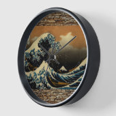 神奈川素晴らしヴィンテージ作家の波日本の 壁時計 (傾斜)