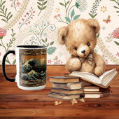 神奈川素晴らしヴィンテージ海の日本の波 マグカップ