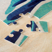 神奈川素晴らしヴィンテージ芸術の波日本の動 ジグソーパズル (側面)