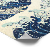 神奈川素晴らしヴィンテージ芸術の波日本の動 ポスター (角)