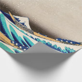 神奈川素晴らしヴィンテージ芸術の波日本の動 ラッピングペーパー (角)