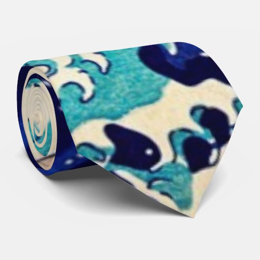 神奈川素晴らし北斎のヴィンテージを振る ネクタイ (ロール)