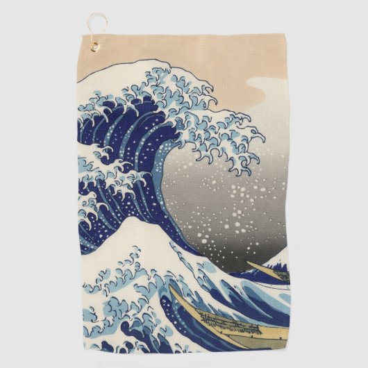 神奈川素晴らし北斎の波 ゴルフタオル (正面)