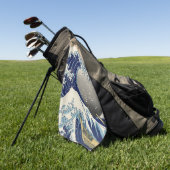 神奈川素晴らし北斎の波 ゴルフタオル (グリーン)