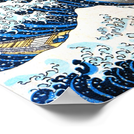 神奈川素晴らし北斎の波 ポスター (角)