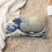 神奈川素晴らし北斎の波 ランバークッション (ブランケット)