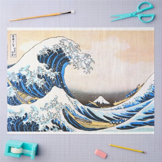 神奈川素晴らし北斎の波 薄葉紙 (クラフト)