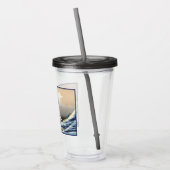 神奈川素晴らし山富士日本海の波 アクリルタンブラー (左)
