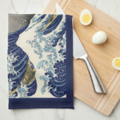 神奈川素晴らし山富士日本海の波 キッチンタオル (四つ折り)