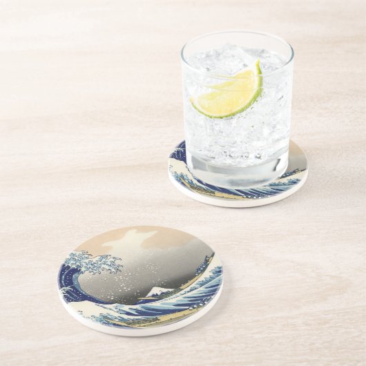 神奈川素晴らし山富士日本海の波 コースター (側面)