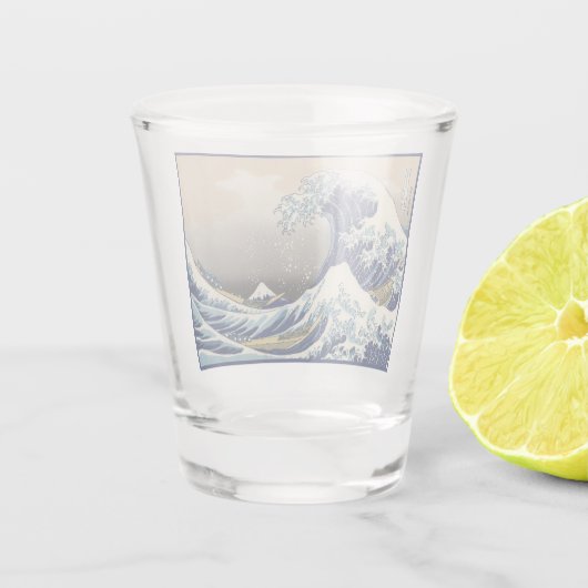 神奈川素晴らし山富士日本海の波 ショットグラス (裏面)
