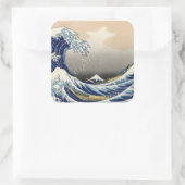 神奈川素晴らし山富士日本海の波 スクエアシール (バッグ)