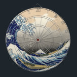神奈川素晴らし山富士日本海の波 ダーツボード<br><div class="desc">「神奈川素晴らしの波」とも呼ばれる「神奈川の波」は、葛飾北斎が描いた木版画のプリントで日本のす。1831年のまわりに作、「山富士36景」シリーズの一部。 この作品は、巨大な力と対照的な美しいの場面を描いている。巨大な波が、その波紋は内側に曲がり、激しい海の中で3つの小さなボートを巻き込むのを脅かしている。その背景には、日本の象徴的な象徴である山富士が静かに立ち威厳のある、波の巨大さに圧倒される。 – 北斎の構図の熟練度は遠近法で明らかだ。波は中心のステージを取り、そのダイナミック型枠はフォアグラウンドを満たす。カスケーディングホワイトキャップと激しい水は、畏敬とドラマの感覚を作り出す。山富士は強力なシンボルでありながら、背景に追いやられる。波の圧倒的な大きさとパワーを強調し、スケール感を生み出す。波の生の力と、それに取り組む小さなボートとのコントラストは、自然の力の顔に人間の弱さを思い起こさせる感じ。深さを明らかにする:作品の意味 – 神奈川の絶え間ない人気の波素晴らしは、そのビジュアルの壮大さを超える。意味の深さを感じさせるので、視聴者に共鳴する。一つの解釈は、自然の生の力を中心とする。この波は、作品の重要な焦点であり、自然が及ぼす巨大で破壊的な力を象徴している。しかし、波は単に素晴らし自然の力を描写したものではない。波と戦う3つの小さなボートは、人類とレジリエンスのテーマを紹介する。波の力の顔に弱いにもかかわらず、彼らの存在は人間の精神が闘い、忍耐する能力を示唆している。波と山の富士のコントラストから、もう一つの意味が出てくる。波がカオスと無常を体現する一方で、平和と安定の象徴である山富士は背景に毅然とした姿を見せている。この並置は、困難の中でも落ち着きを見いだし、接地する永続的な人間の精神を表すかもしれない。最後に、波のダイナミックで絶え間なく変化する自然は、生命と世界の無常を反映したものとみなされのまわりにる。神奈川素晴らしの波は、自然の力、人間の強さ、そして存在の儚い自然に対する強力な瞑想となる。葛飾北斎(1760日本の-1849)のヴィンテージの木版画はパブリックドメインである。</div>