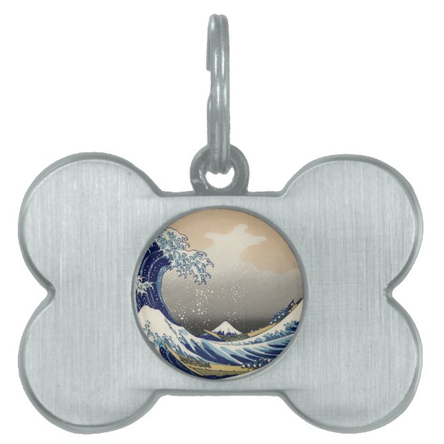 神奈川素晴らし山富士日本海の波 ペットネームタグ (正面)