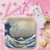 神奈川素晴らし山富士日本海の波 ペーパープレート (パーティー)