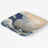 神奈川素晴らし山富士日本海の波 ペーパープレート (傾斜あり)