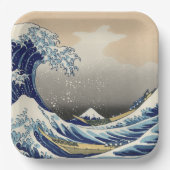 神奈川素晴らし山富士日本海の波 ペーパープレート (正面)