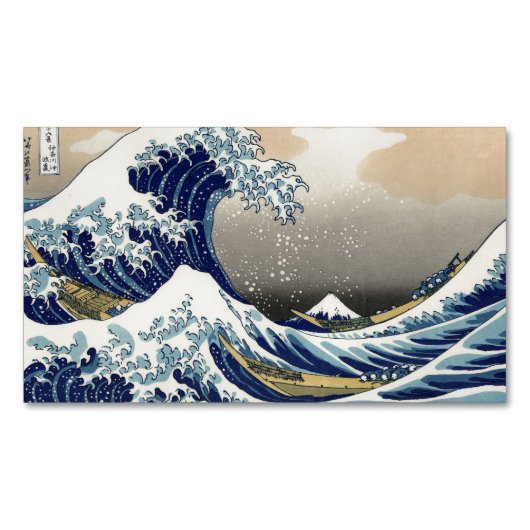 神奈川素晴らし山富士日本海の波 マグネット名刺 (正面)